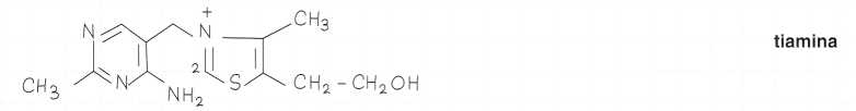 Vitamina B1: o Tiamina formula di struttura 1