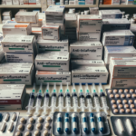 farmaci antinfiammatori, scatole, siringhe e compresse