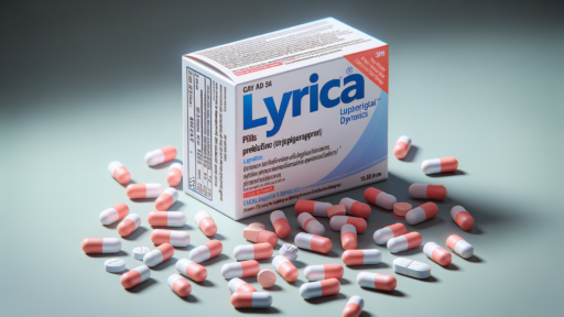 Lyrica farmaco, scatola e qualche compressa sparsa davanti