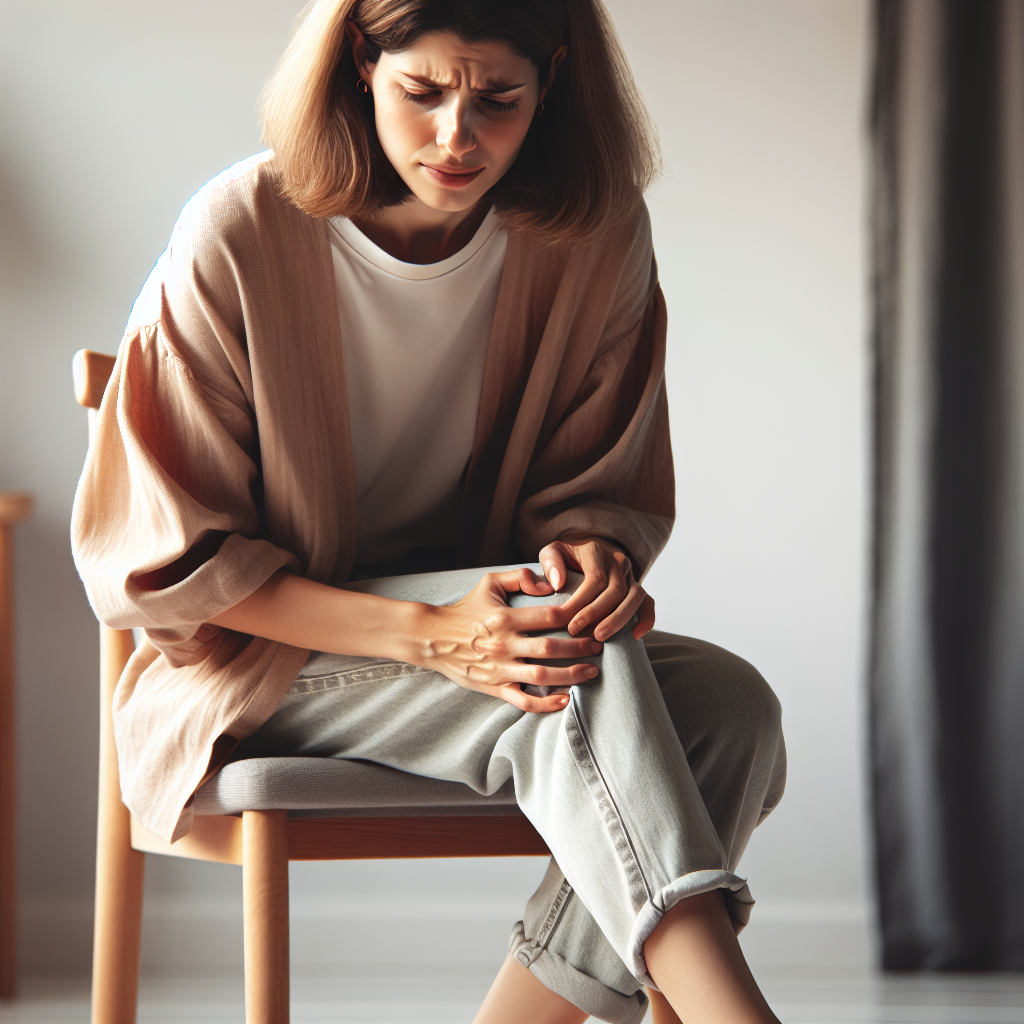 vene varicose, ragazza che si tocca le gambe per il dolore