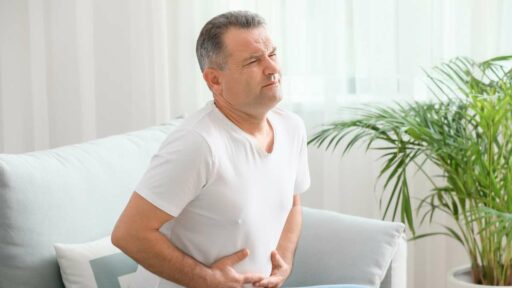 Abdominal Pain_ Mature Man Suffering