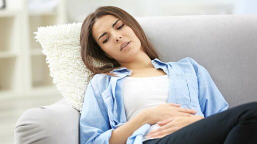 Abdominal Pain_ women suffering at home