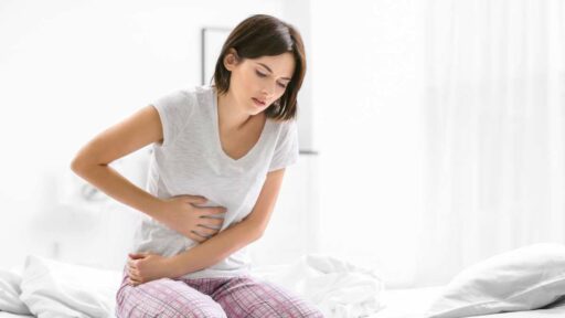 Abdominal Pain_ young woman suffering