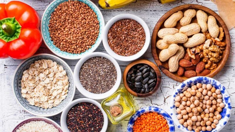 Alimenti salutari in una dieta per vegetariani