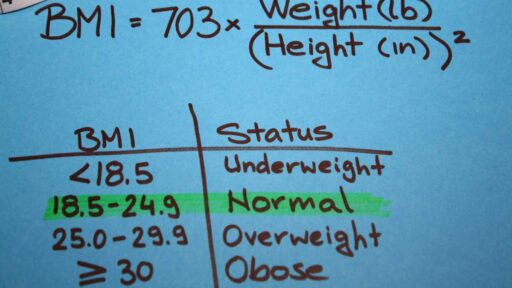 BMI calculations - notes on paper