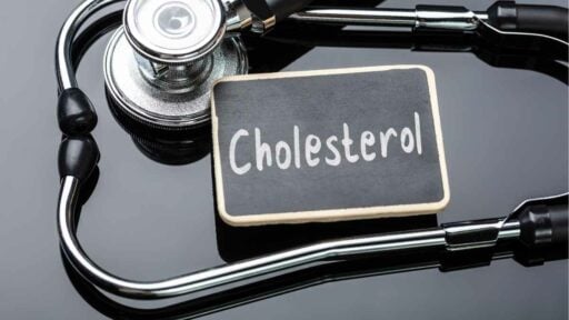 Cholesterol Word With Stethoscope
