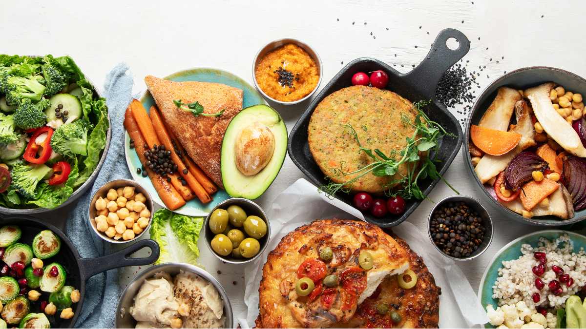 Cibo per vegani e per vegetariani