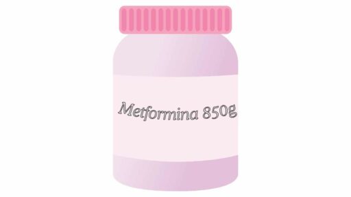 Flacone stilizzato di compresse di Metformina