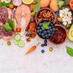Keto diet. Various possible ingredients