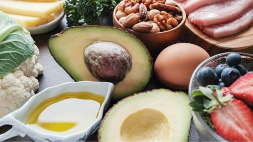 Ketogenic, low carb diet, high fat, healthy food