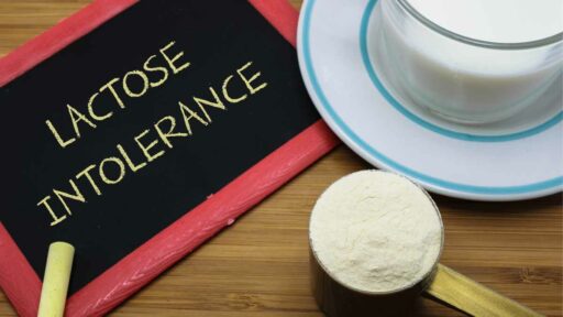 Lactose intolerance concept