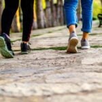 camminata a due nel parco