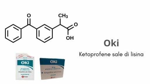 Oki - struttura chimica, bustina e scatola