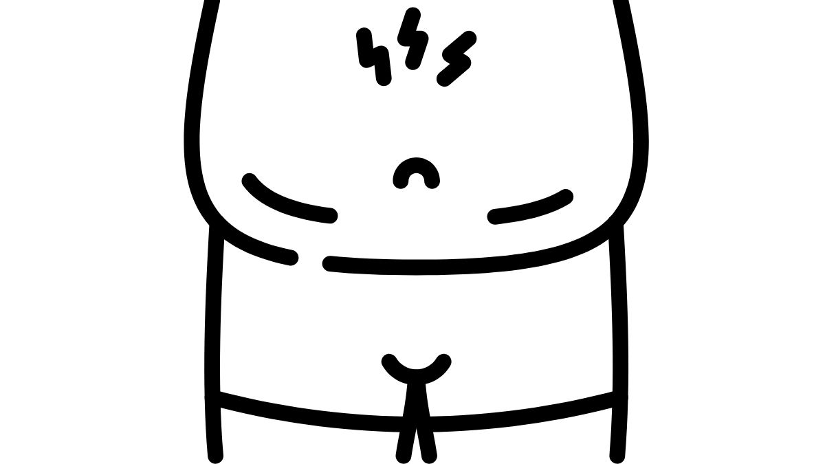 illustrazione grafica per sintomi di gas intestinali