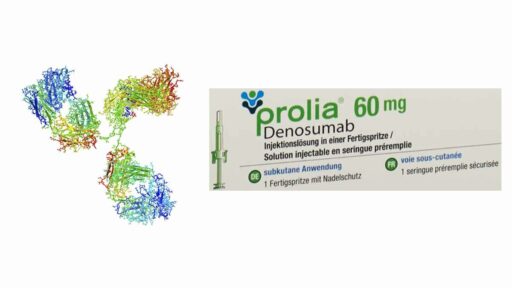 Prolia - anteprima scatola e molecola anticorpo