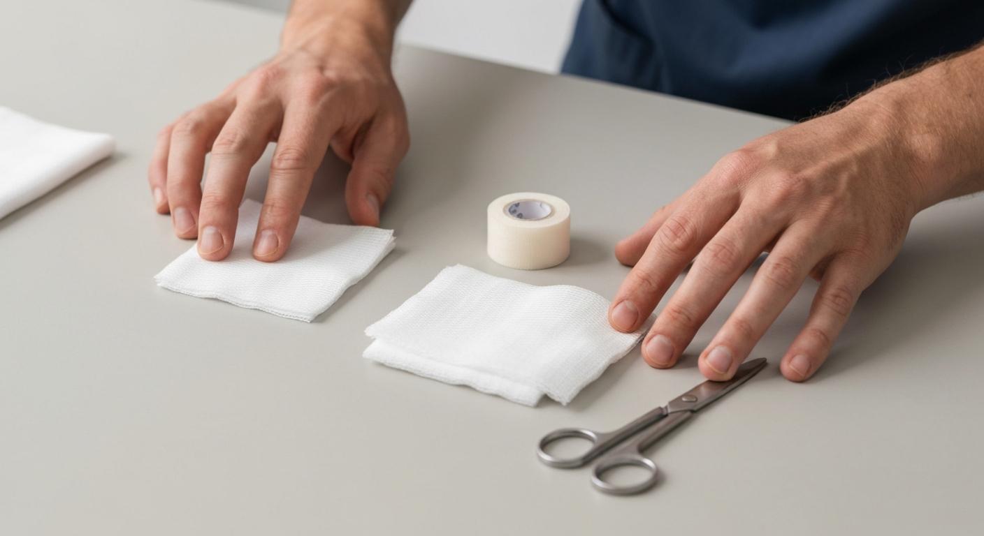 Come rimuovere una garza attaccata alla ferita