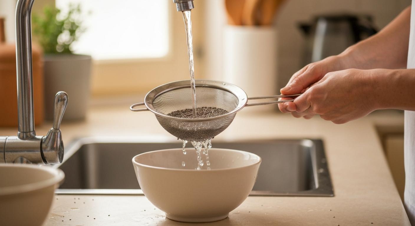 Come sciacquare correttamente i semi di chia prima del consumo