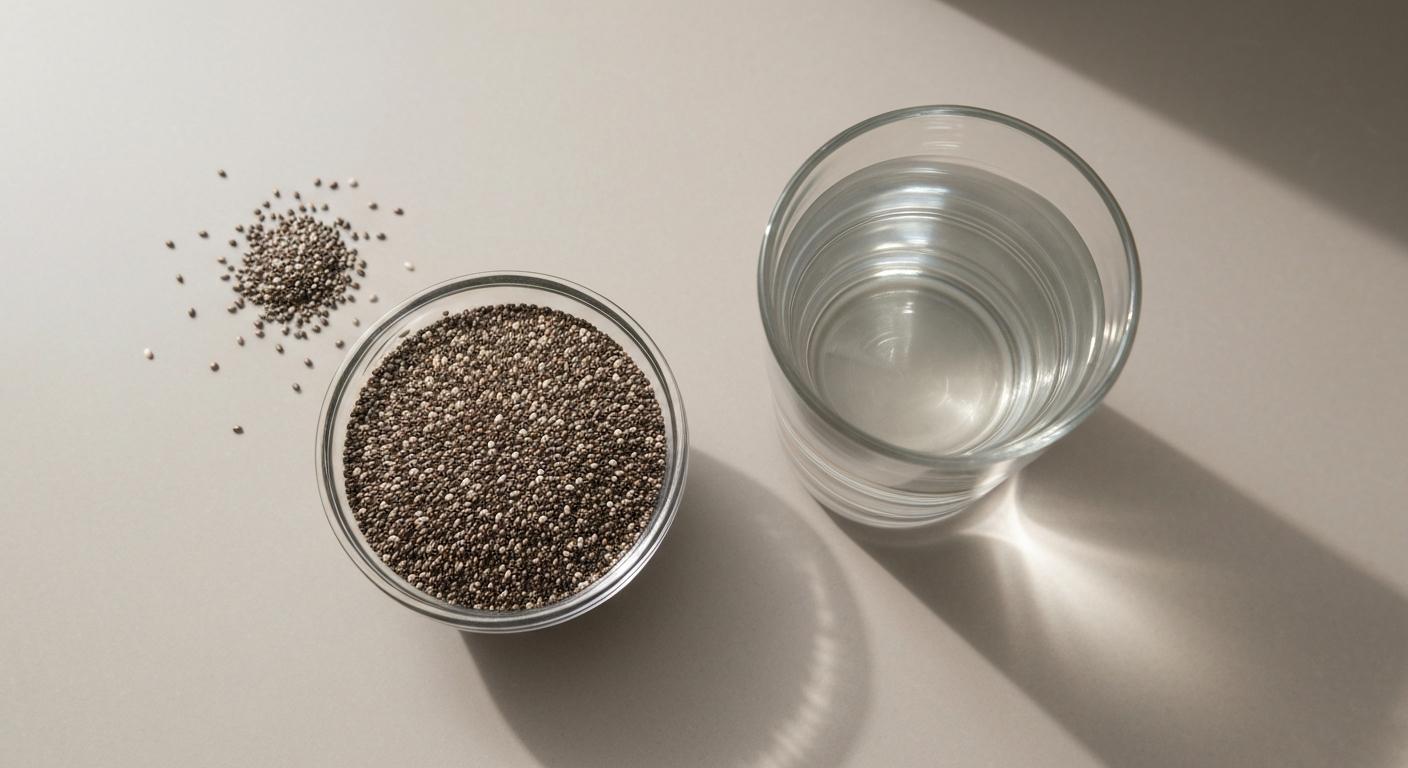 Cosa fanno i semi di chia nell’acqua: gel, sazietà e idratazione