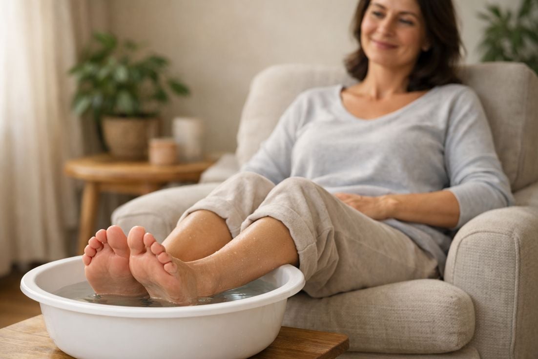 A cosa serve mettere i piedi in acqua e sale?