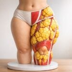 Modello anatomico della distribuzione del tessuto adiposo che illustra le caratteristiche del lipedema